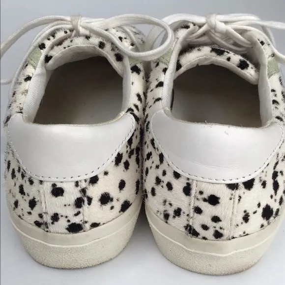Madewell Sidewalk Low Top Sneakers in Spatter Painted Calf Hair.