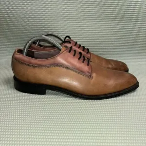 Marco Vittorio Chestnut Leather Lace-Up Oxfords Shoes Men’s Size 8.5 105404