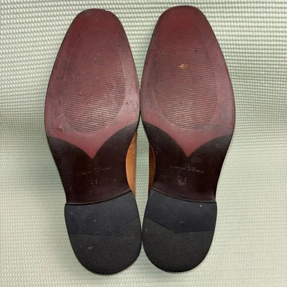 Marco Vittorio Chestnut Leather Lace-Up Oxfords Shoes Men’s Size 8.5 105404