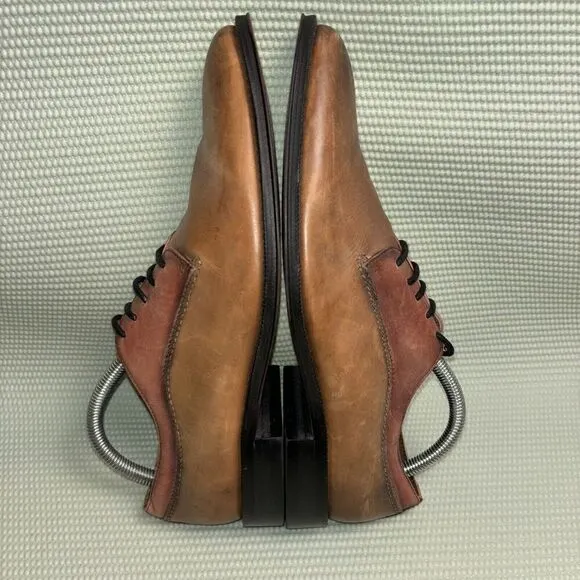 Marco Vittorio Chestnut Leather Lace-Up Oxfords Shoes Men’s Size 8.5 105404