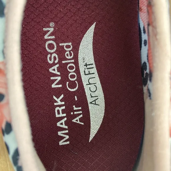 Mark Nason Women's A Linear Kenley Floral Pink Athletic Slip On Nursing Shoes