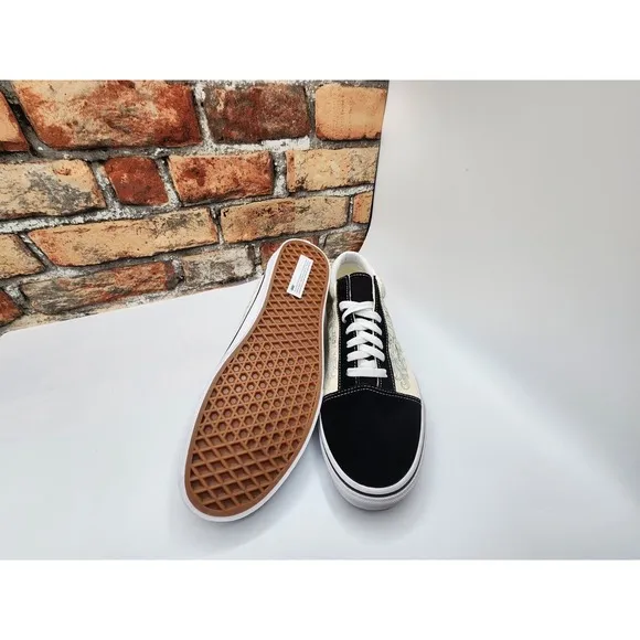 Men Sz 10.5 VANS Old Skool Raven Skull Sneaker Shoes Black Suede Skateboarding