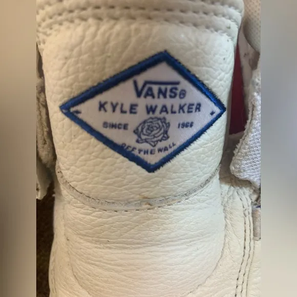 Mens 7.5 Vans Kyle Walker Pro 2 White and Blue Slip On  (Women’s size 9).