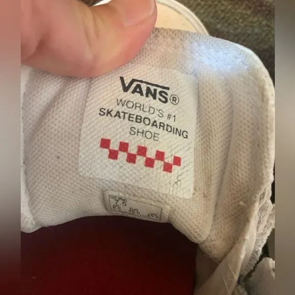 Mens 7.5 Vans Kyle Walker Pro 2 White and Blue Slip On  (Women’s size 9).