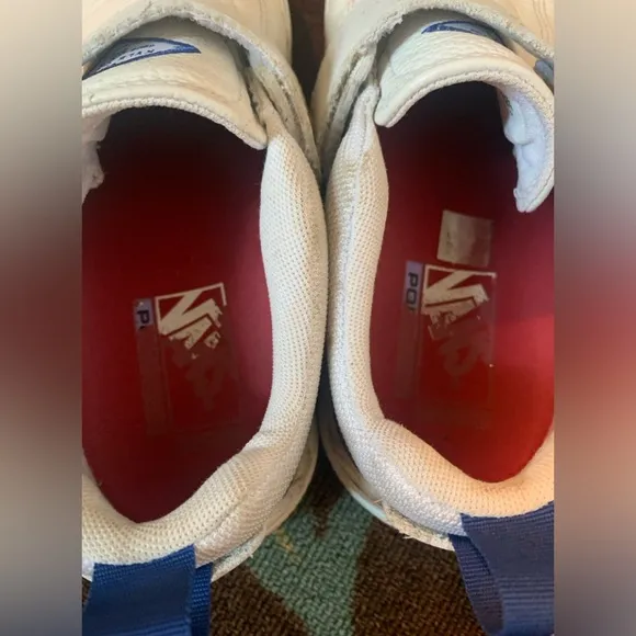 Mens 7.5 Vans Kyle Walker Pro 2 White and Blue Slip On  (Women’s size 9).