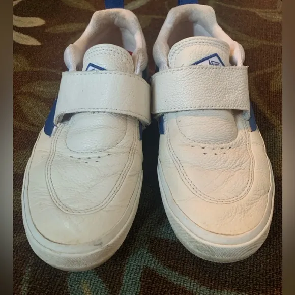 Mens 7.5 Vans Kyle Walker Pro 2 White and Blue Slip On  (Women’s size 9).