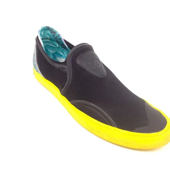 Men's Adidas Yohji Yamamoto Y-3 Black Hand Painted Slip On Shoes Q34391 Size 9