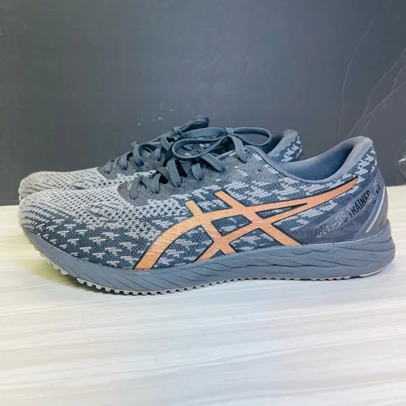 Men's Asics Gel DS Trainer 25 1011A675 Gray Gold Running Shoes Lace Up Sz 11