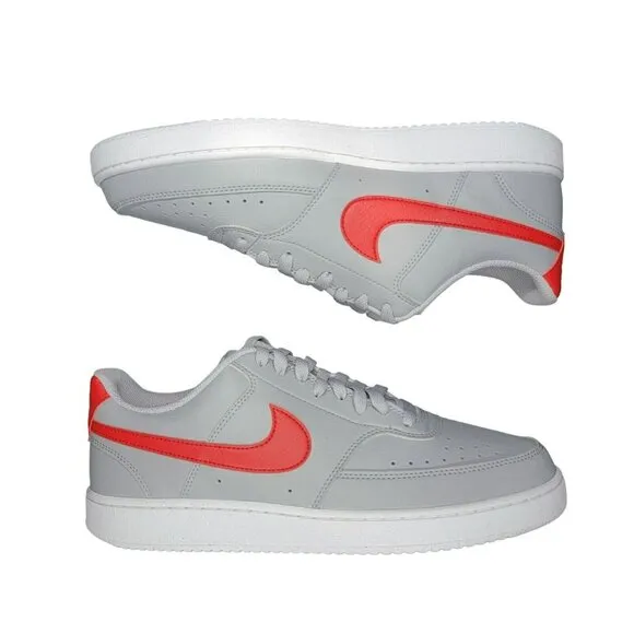 🤩Mens Casual Shoes Nike Court Vision Lo Next Nature 10 Wolf Grey Red DH2987-004