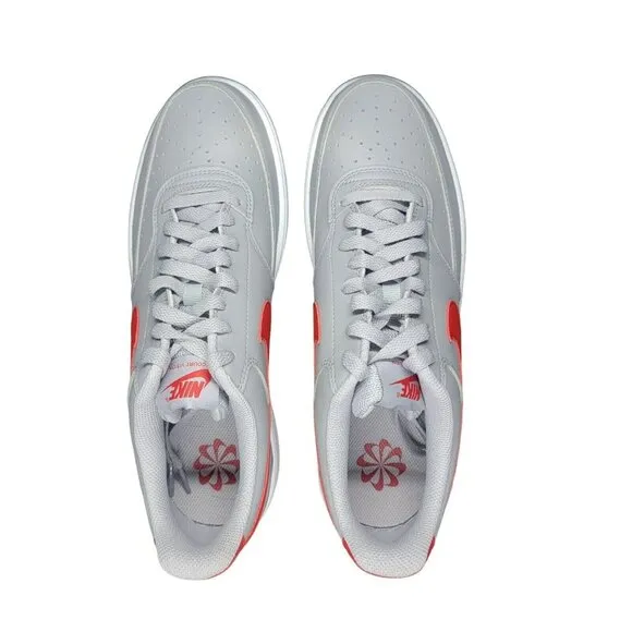 🤩Mens Casual Shoes Nike Court Vision Lo Next Nature 10 Wolf Grey Red DH2987-004
