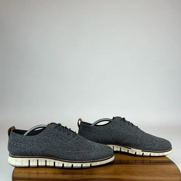 Mens Cole Haan Zerogrand Gray Wingtip Comfort Brogue Sneakers Shoes Size 10 M‎