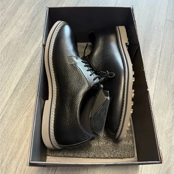 Men's G/Fore G4 Collection Gallivanter Onyx Black Leather Golf G4MC20EF01 Sz 11
