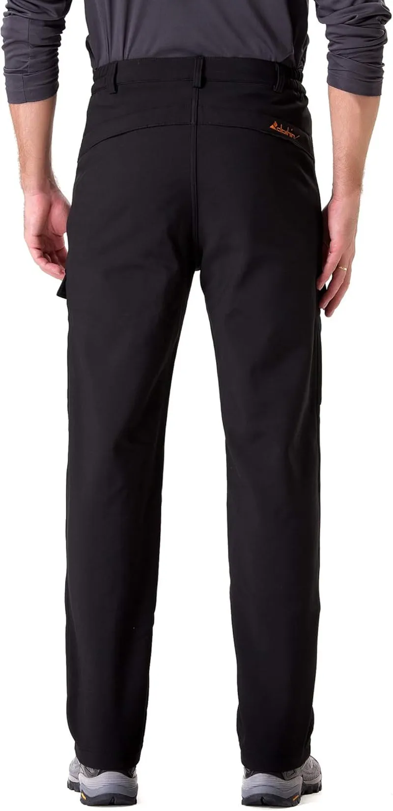 Men'S Insulated Pants Fleece Lined Snow Pants Softshell Water and Wind-Resistant
