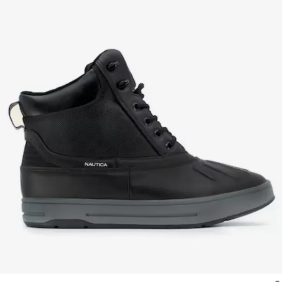 Men's New Size 16 Nautica New Bedford Duck Boot rain boots black ⚫ weather shoes