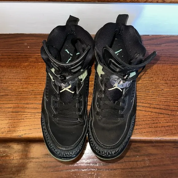 Men’s Nike Jordan Spizike 'Green Glow' Black Glow In The Dark Shoes Size 9