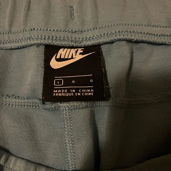 Men's Nike Sportswear Tech Fleece Drawstring Sports Shorts Light Blue