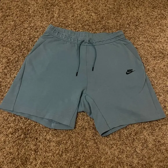 Men's Nike Sportswear Tech Fleece Drawstring Sports Shorts Light Blue
