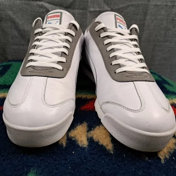 Men's Puma Roma Retro White/Red-Indigo Size 12 (371514 01)