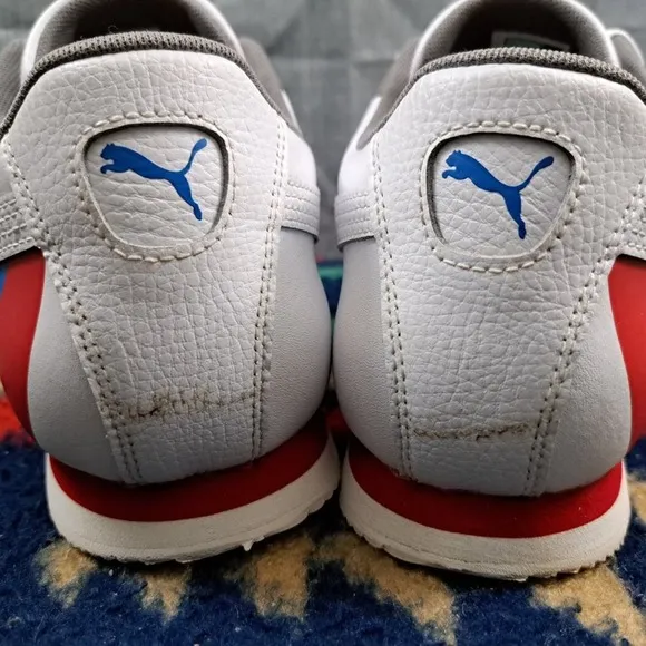 Men's Puma Roma Retro White/Red-Indigo Size 12 (371514 01)