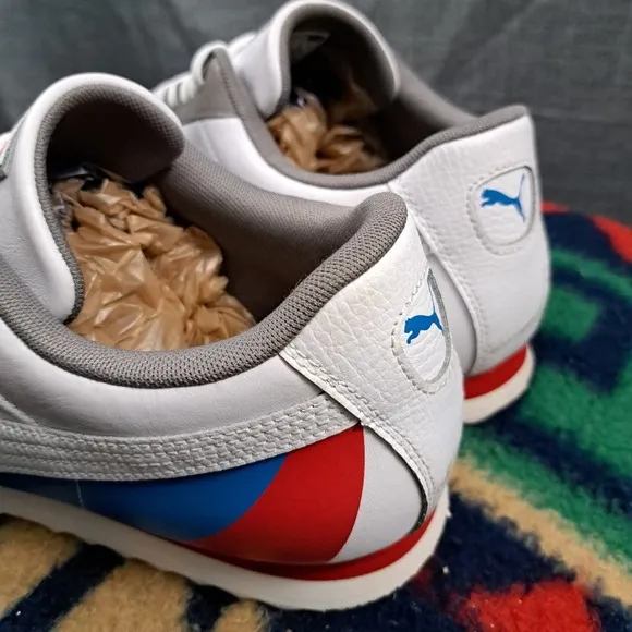 Men's Puma Roma Retro White/Red-Indigo Size 12 (371514 01)