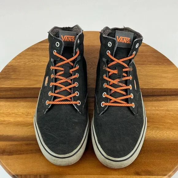 Mens Vans All Weather MTE Gray Leather Hi Top Lined‎ Shoes Sneakers 10.5 M GUC