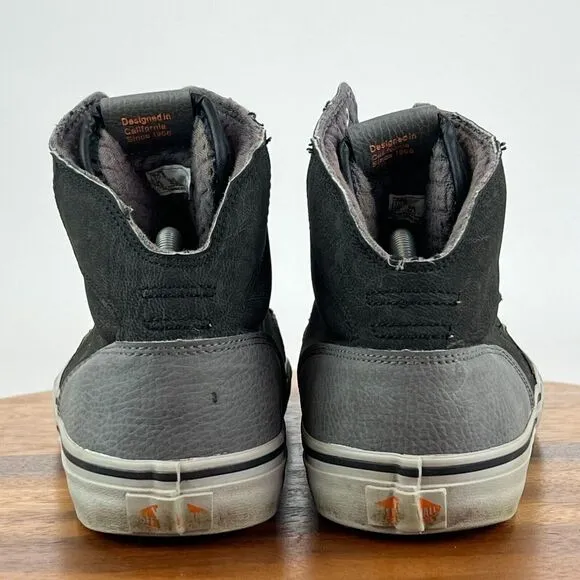 Mens Vans All Weather MTE Gray Leather Hi Top Lined‎ Shoes Sneakers 10.5 M GUC