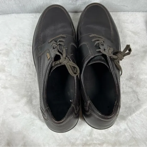 Mephisto Match Mens 13 US Walking Shoes Runoff Air Jet Leather Dark Brown