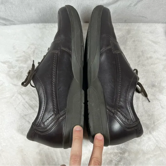 Mephisto Match Mens 13 US Walking Shoes Runoff Air Jet Leather Dark Brown