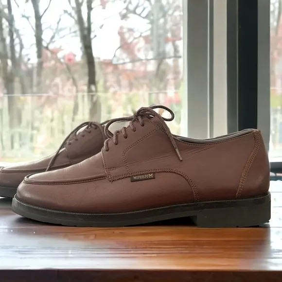 MEPHISTO Men's Brown Leather Loafer Walking Dress Shoes Size 8.5 Like New!