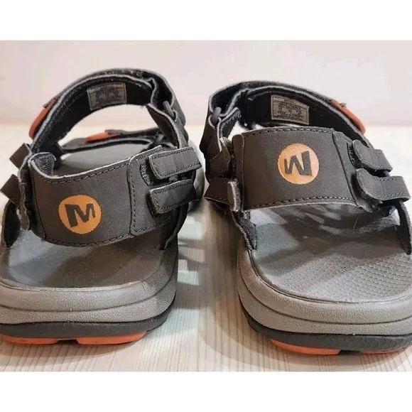 MERRELL Boulder Burnt Orange Men's Gray Sandals Size 11