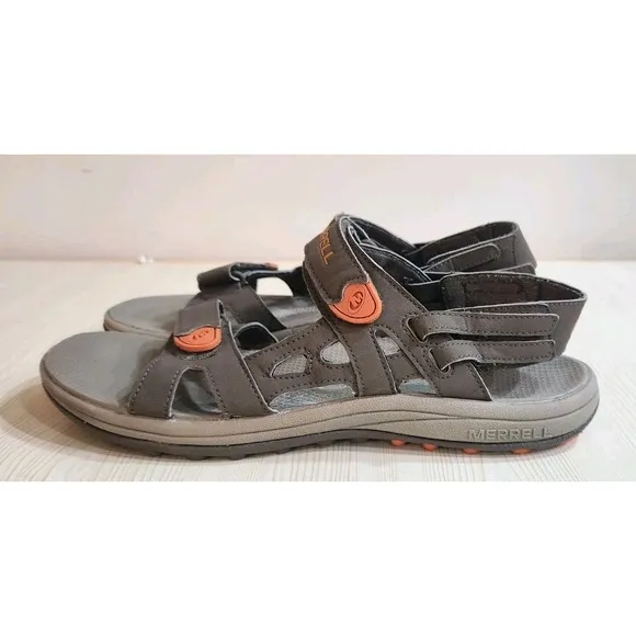 MERRELL Boulder Burnt Orange Men's Gray Sandals Size 11
