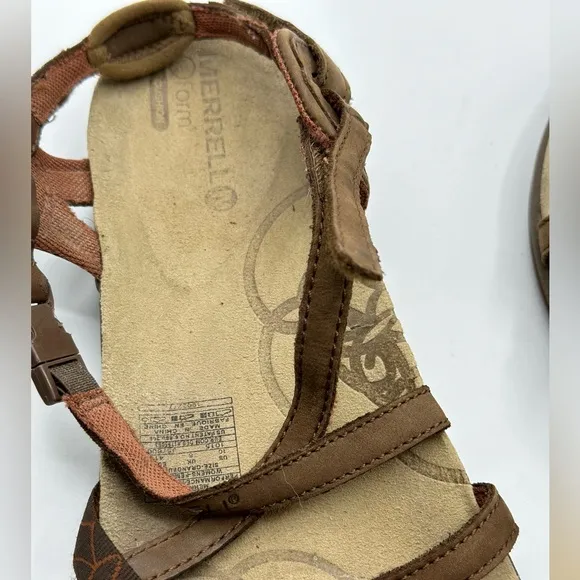 Merrell Jacardia Women's Brown Leather Sandals Size 10