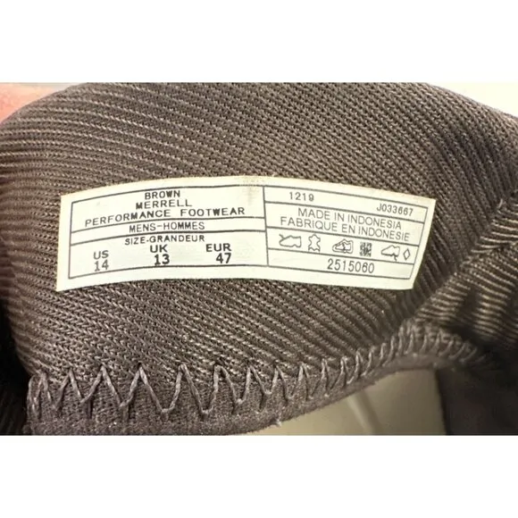 Merrell Men’s Suede Leather Outdoor Sandals Size 14 Adjustable Straps Vibram Sol