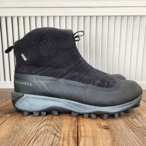 Merrell Thermo Snowdrift Zip Mid Shell Mens Sz 12 Black Insulated Boots J99843