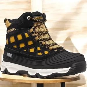 MERRELL Thermoshiver Copper/Black - Waterproof Snow Boot Shoes, Boys Size 5