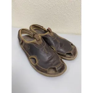 Merrell Vibram Brown Leather Sandals Men 13 Fisherman Classic vacation Outdoor
