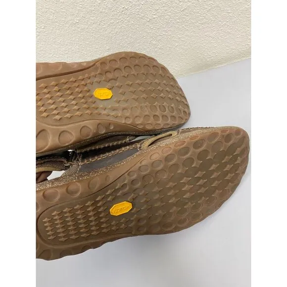 Merrell Vibram Brown Leather Sandals Men 13 Fisherman Classic vacation Outdoor