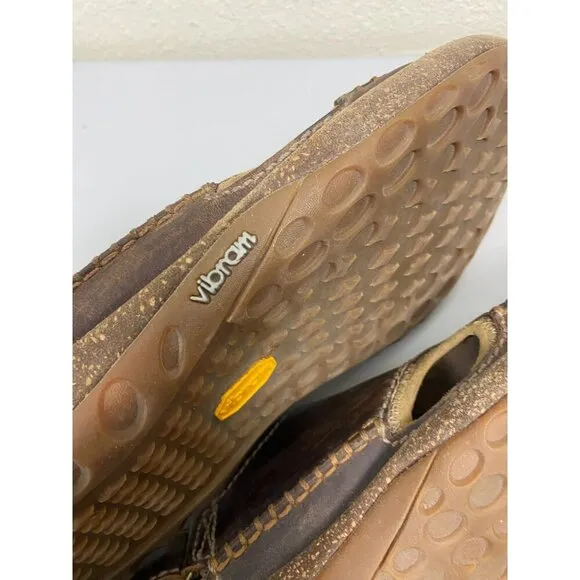 Merrell Vibram Brown Leather Sandals Men 13 Fisherman Classic vacation Outdoor