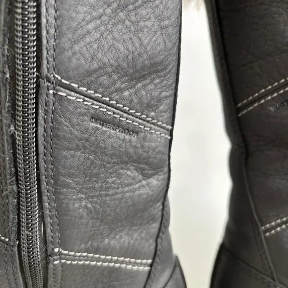 Merrell Women black leather Snowcreek Tall Polar Waterproof Boots size 10.5