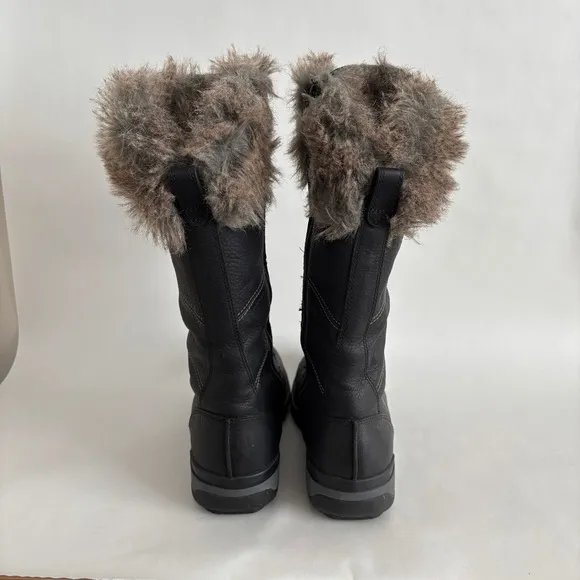 Merrell Women black leather Snowcreek Tall Polar Waterproof Boots size 10.5