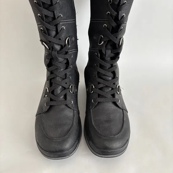 Merrell Women black leather Snowcreek Tall Polar Waterproof Boots size 10.5