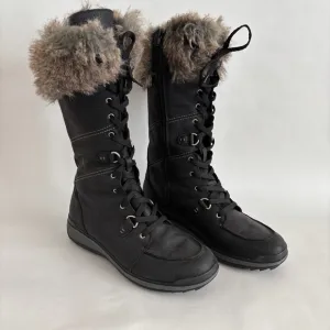 Merrell Women black leather Snowcreek Tall Polar Waterproof Boots size 10.5