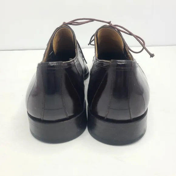 Mezlan Exotic Eel Skin Men's Dinan Oxford‎ Lace Up Shoes Brown Sz 9M