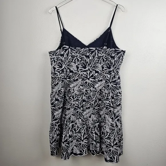 Michael Kors Palm Eyelet Cotton Slip Dress NWT, size XL