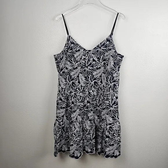 Michael Kors Palm Eyelet Cotton Slip Dress NWT, size XL