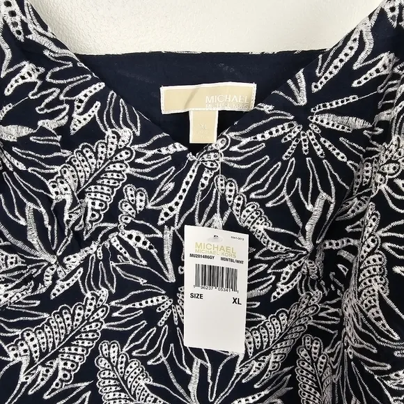 Michael Kors Palm Eyelet Cotton Slip Dress NWT, size XL