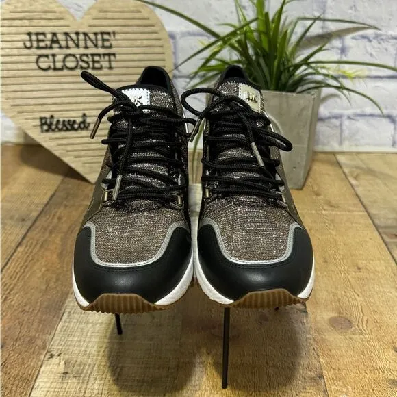 Michael Kors Liv Glitter Chain Mesh Sneakers