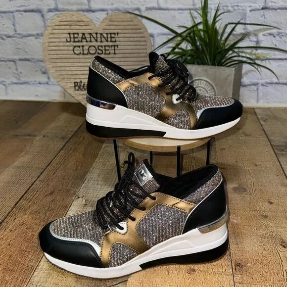 Michael Kors Liv Glitter Chain Mesh Sneakers