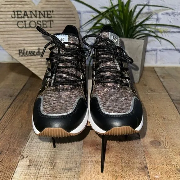 Michael Kors Liv Glitter Chain Mesh Sneakers