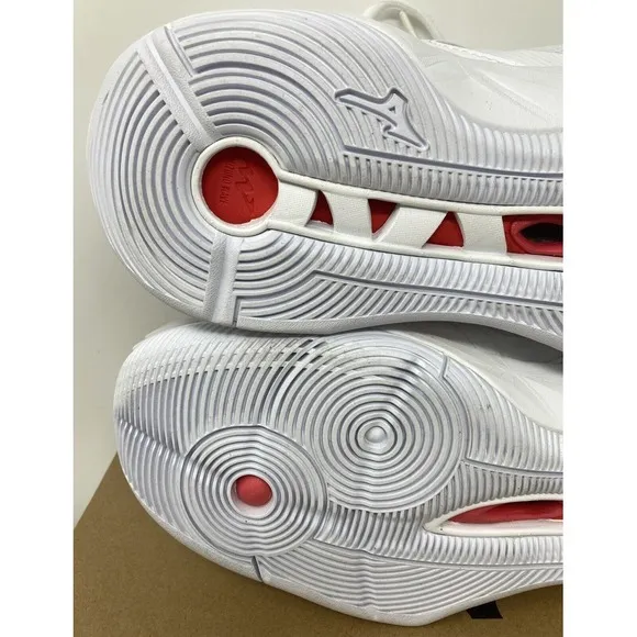 Mizuno Women's Wave Momentum 2 Volleyball Shoes White/Red Size 10 NEW